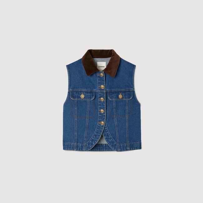 Ärmellose Jeansjacke