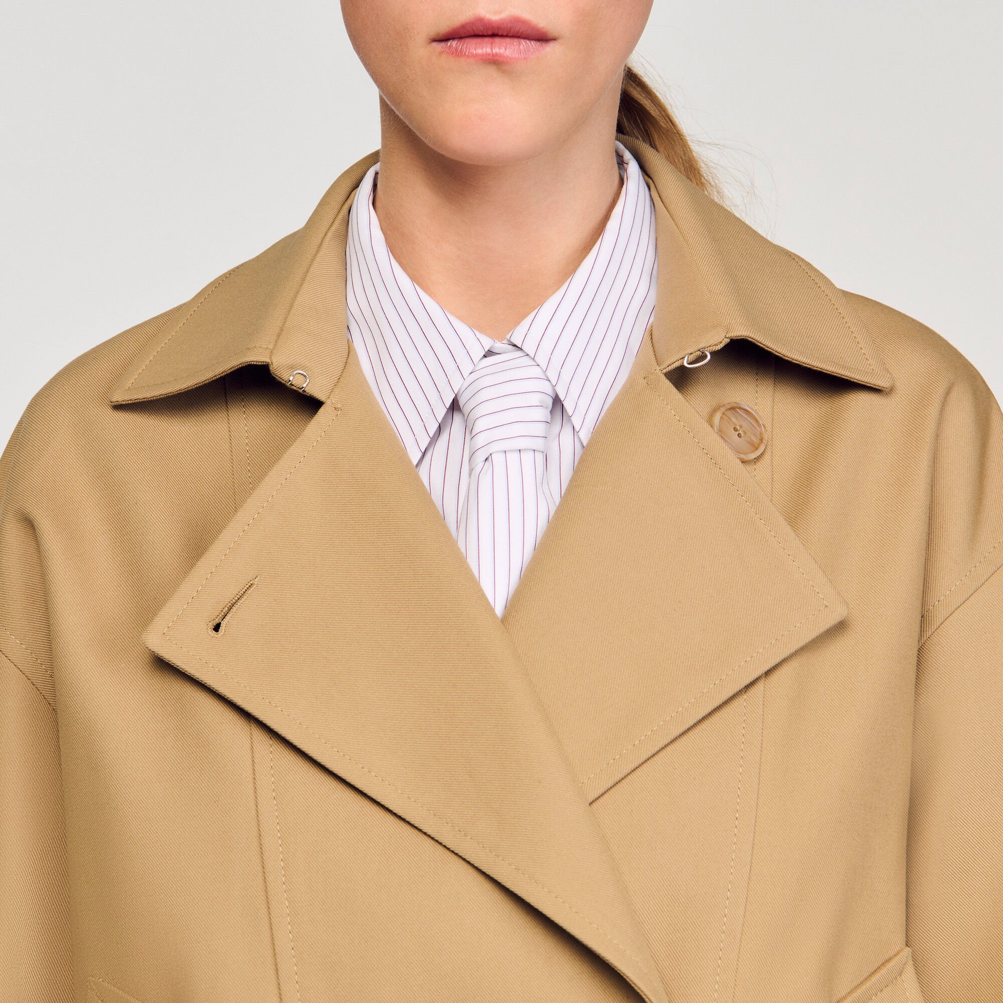 Kurzer Oversize-Trenchcoat