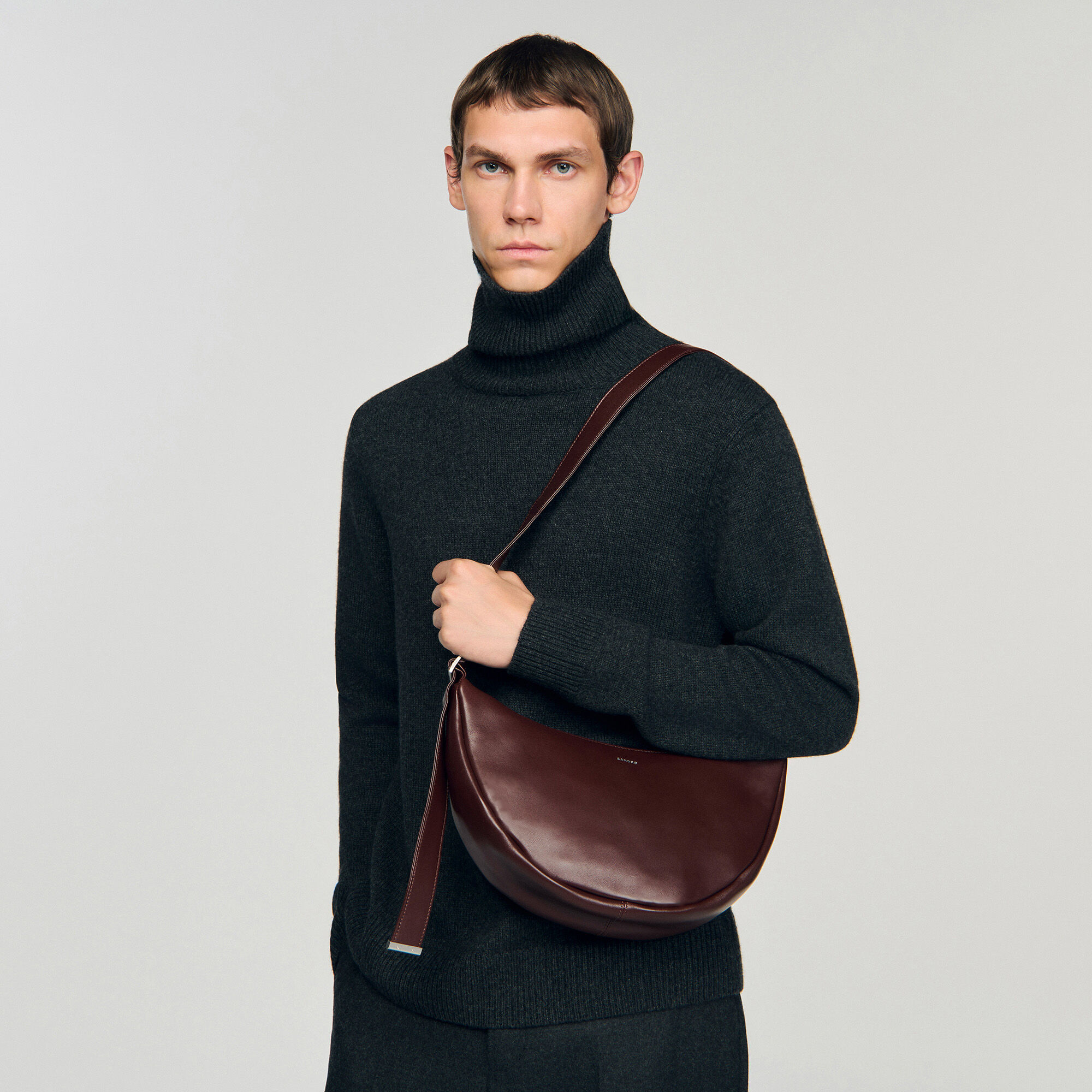Kleine Hobo-Tasche aus Leder