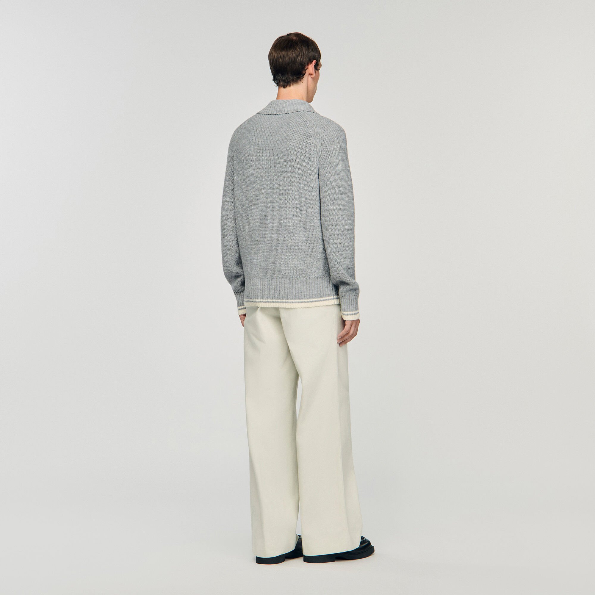 Wollcardigan mit Patch S