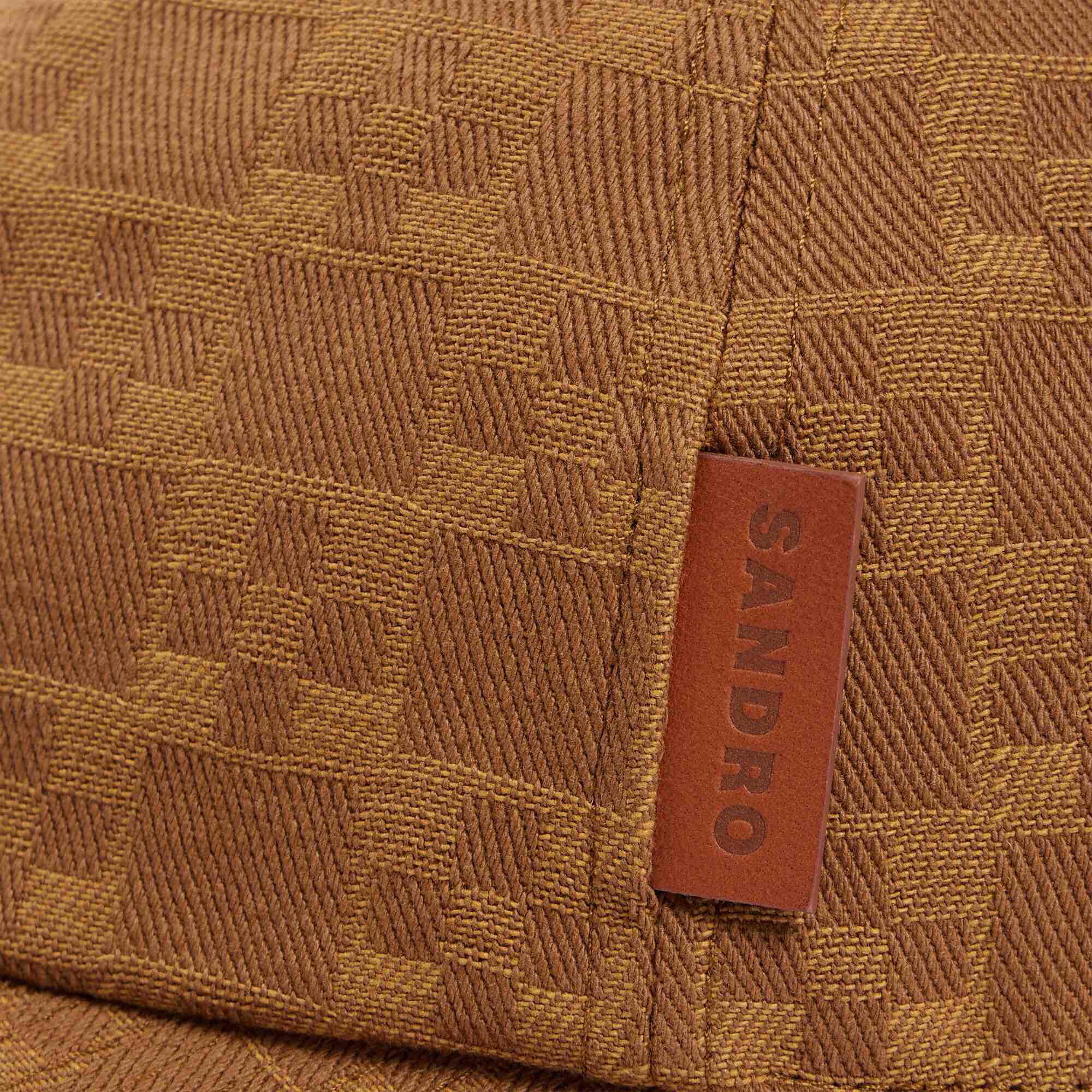 Denim-Kappe mit Kreuz-Muster