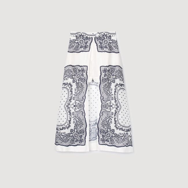 Kurzer Rock mit Bandana-Print