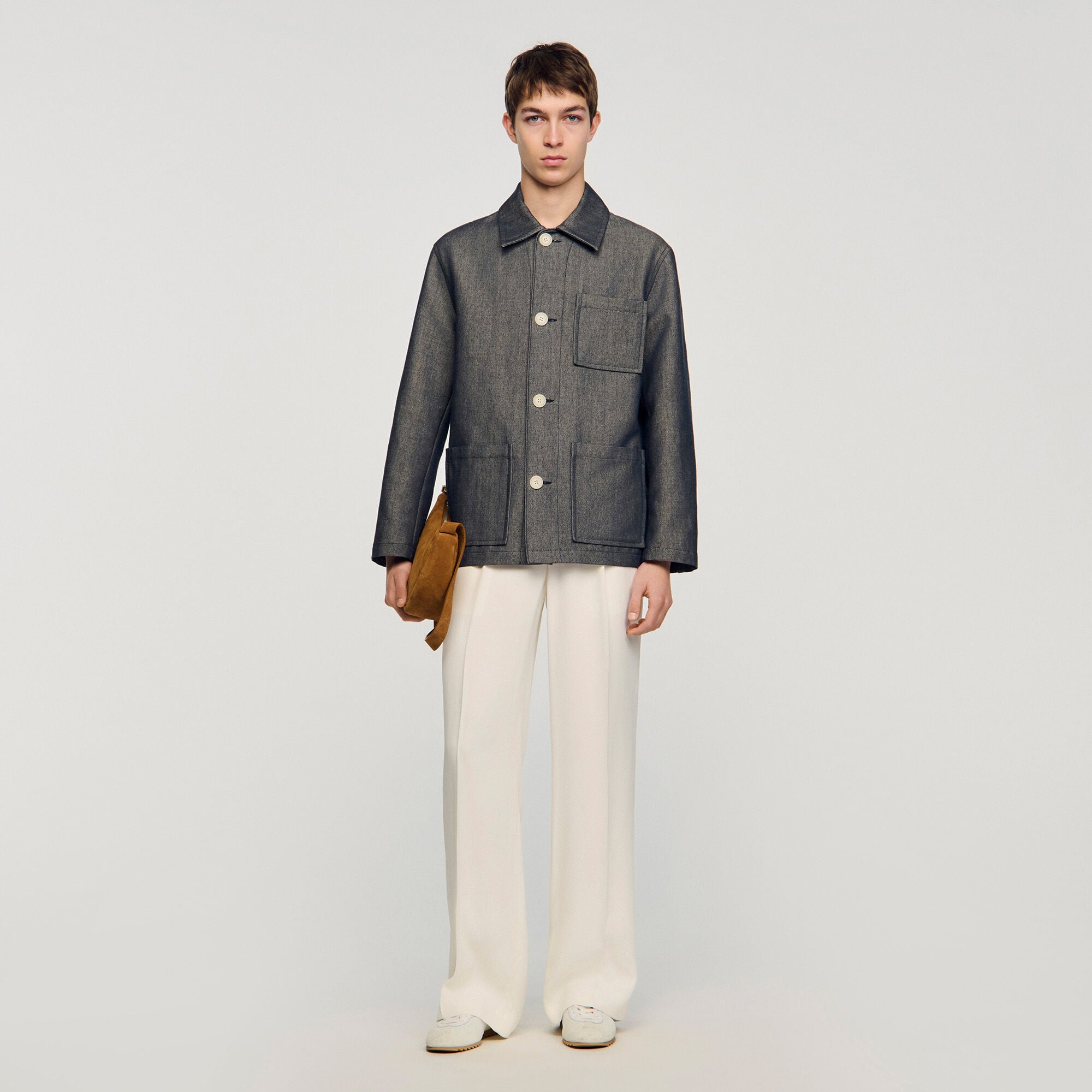 Worker-Jacke in Denim-Optik