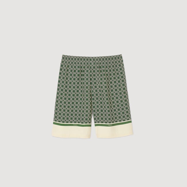 Fließende Bermudashorts mit Print