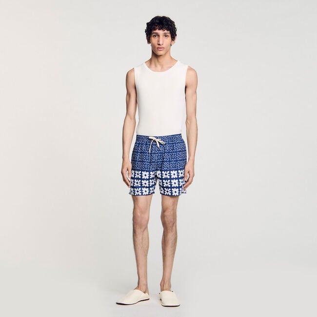 Badehose mit Blumenprint