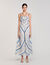 Langes Kleid mit Spiralenprint