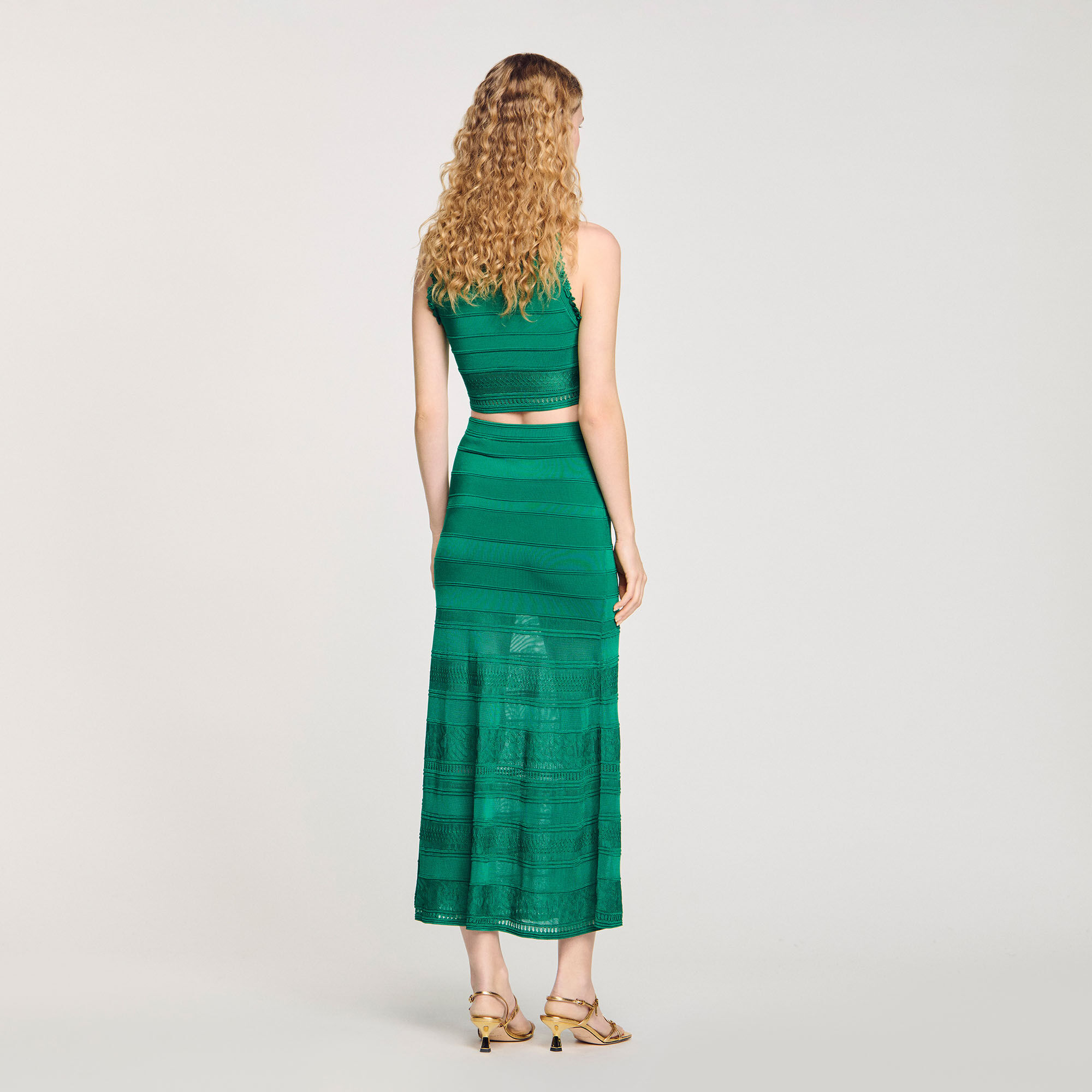 Rock mit originellem Strickmuster
