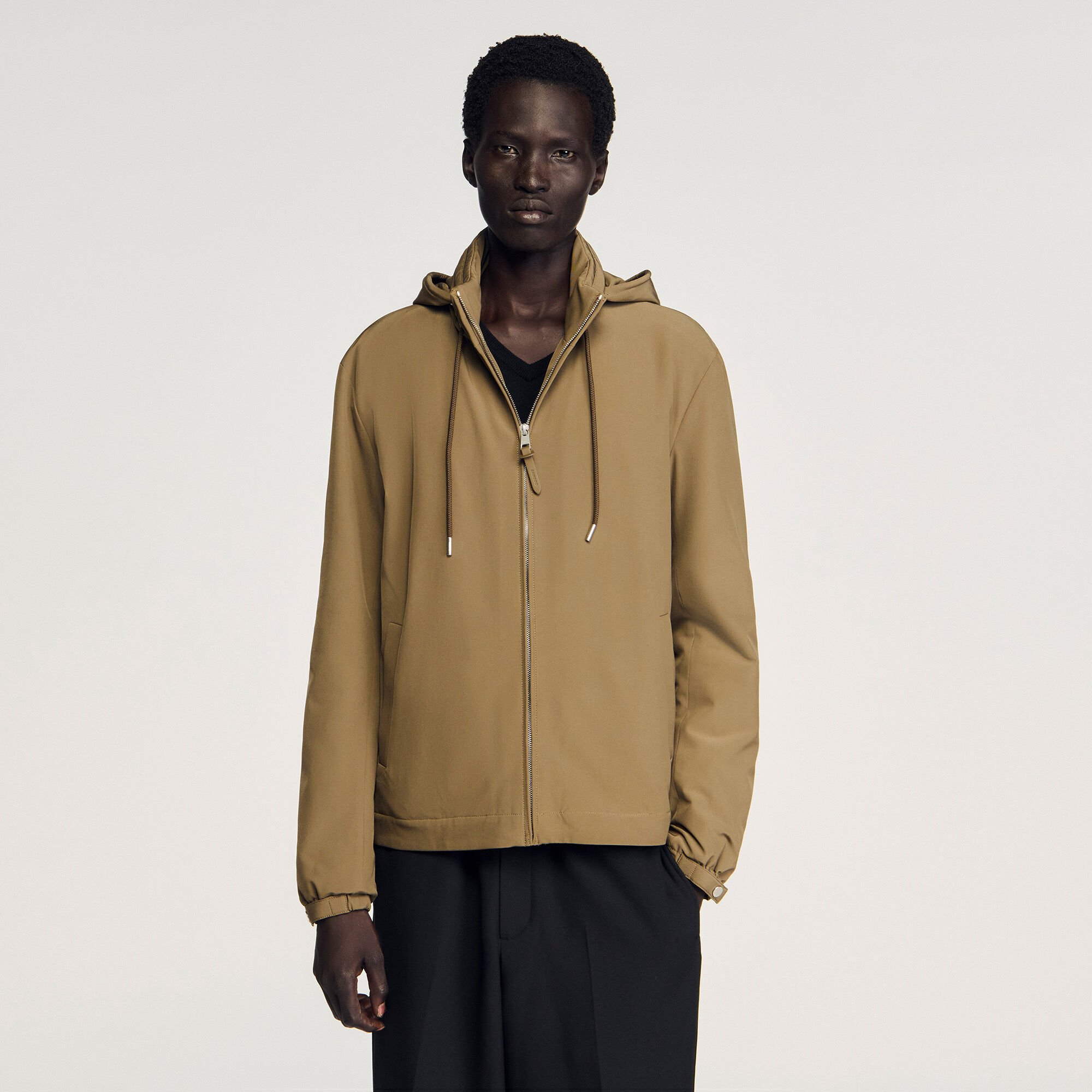 Reißverschluss-Blouson mit Kapuze