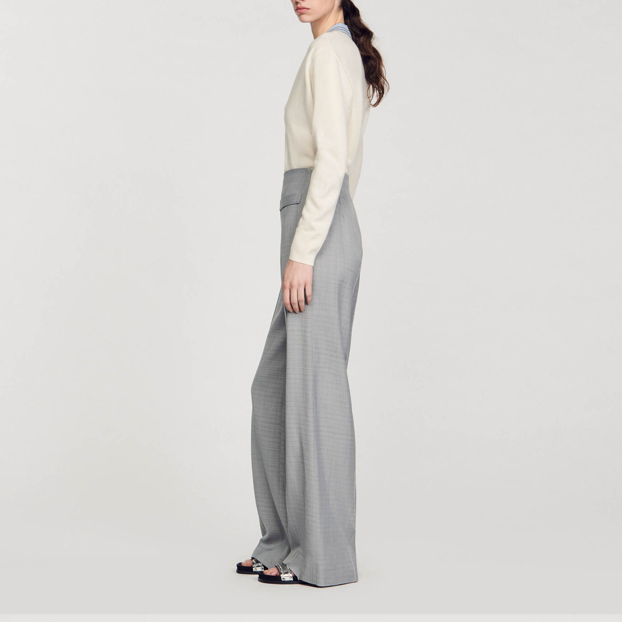 Schlaghose mit hohem Bund