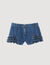 Shorts aus Denim mit Volants
