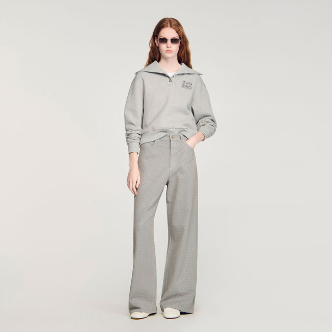 Jeans mit Strassbesatz