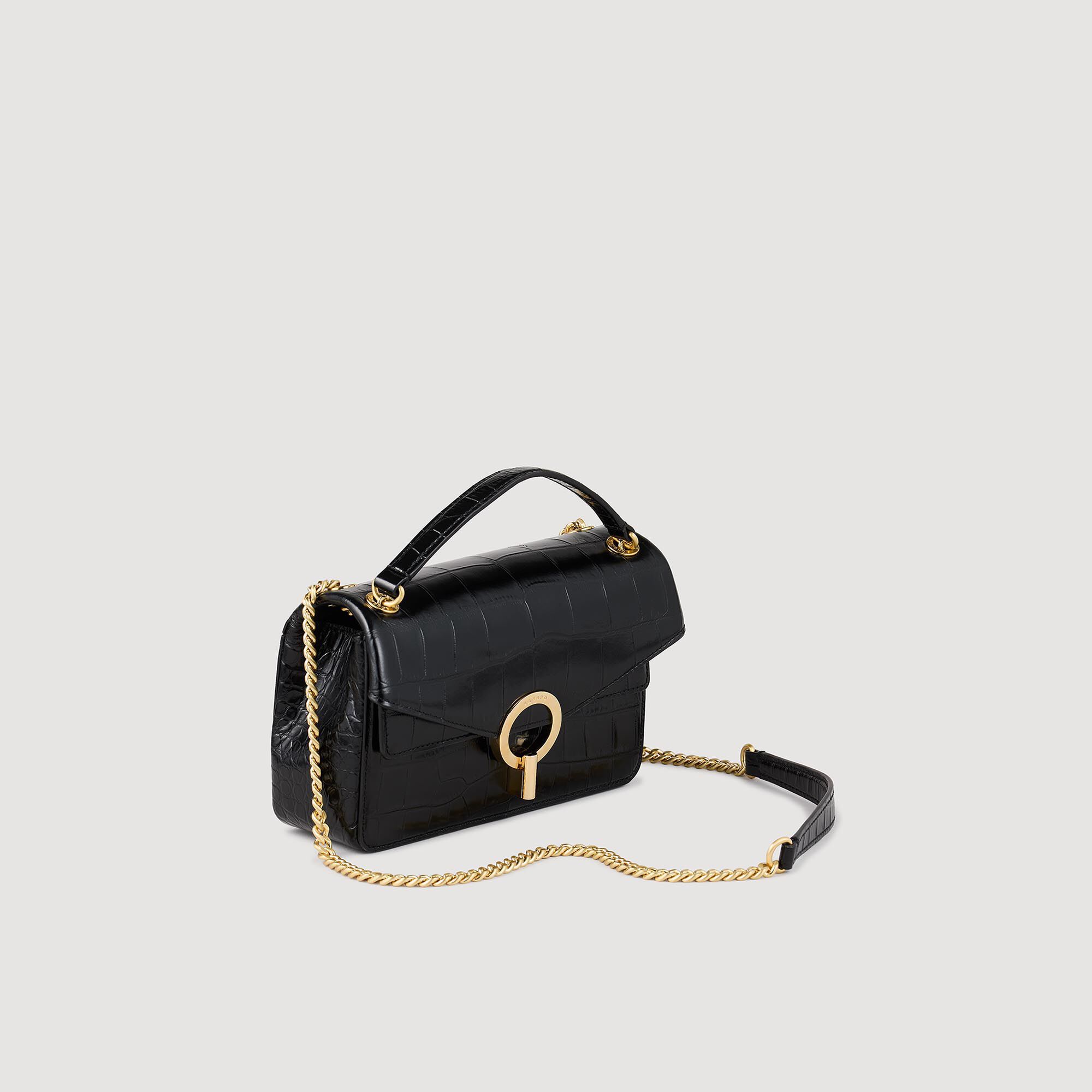 Ledertasche Yza mit Kroko-Optik-Prägung