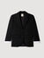 Satinierte Jacke im Materialmix