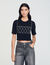 Kurzes T-Shirt mit Strass