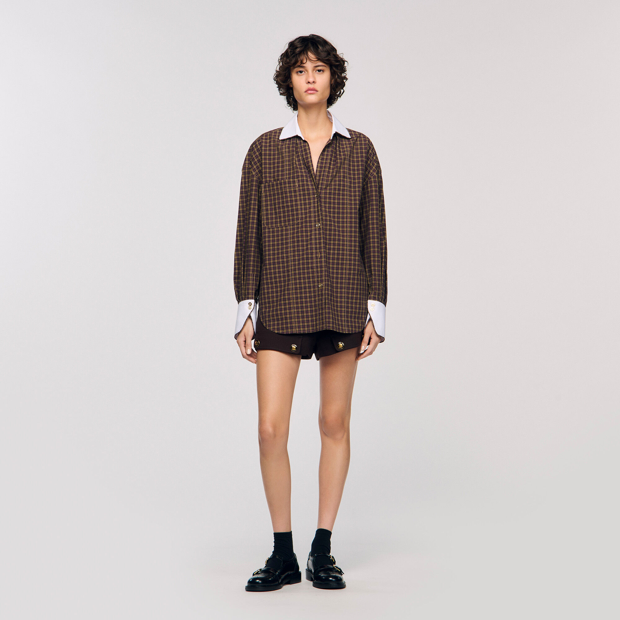 Zweifarbiges Karohemd