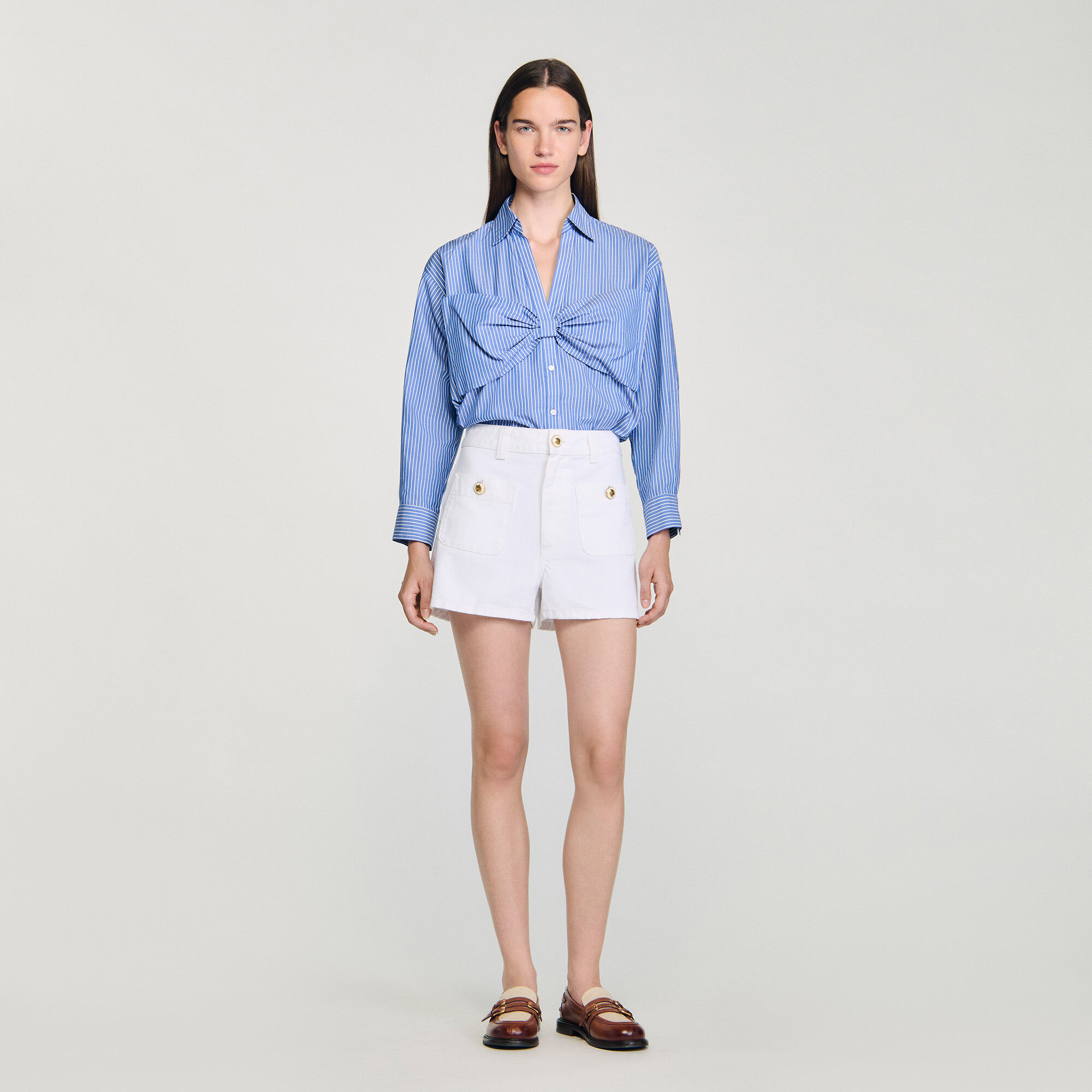 Oversize-Hemd mit Schleife