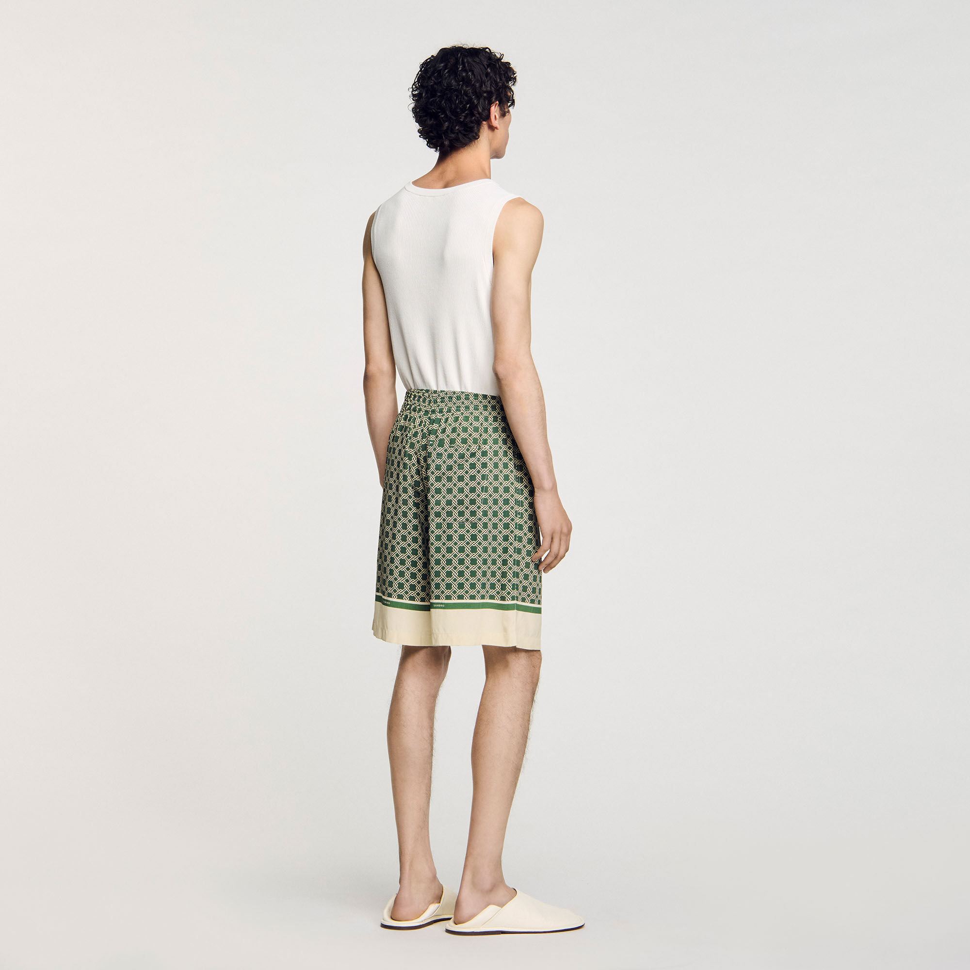 Fließende Bermudashorts mit Print
