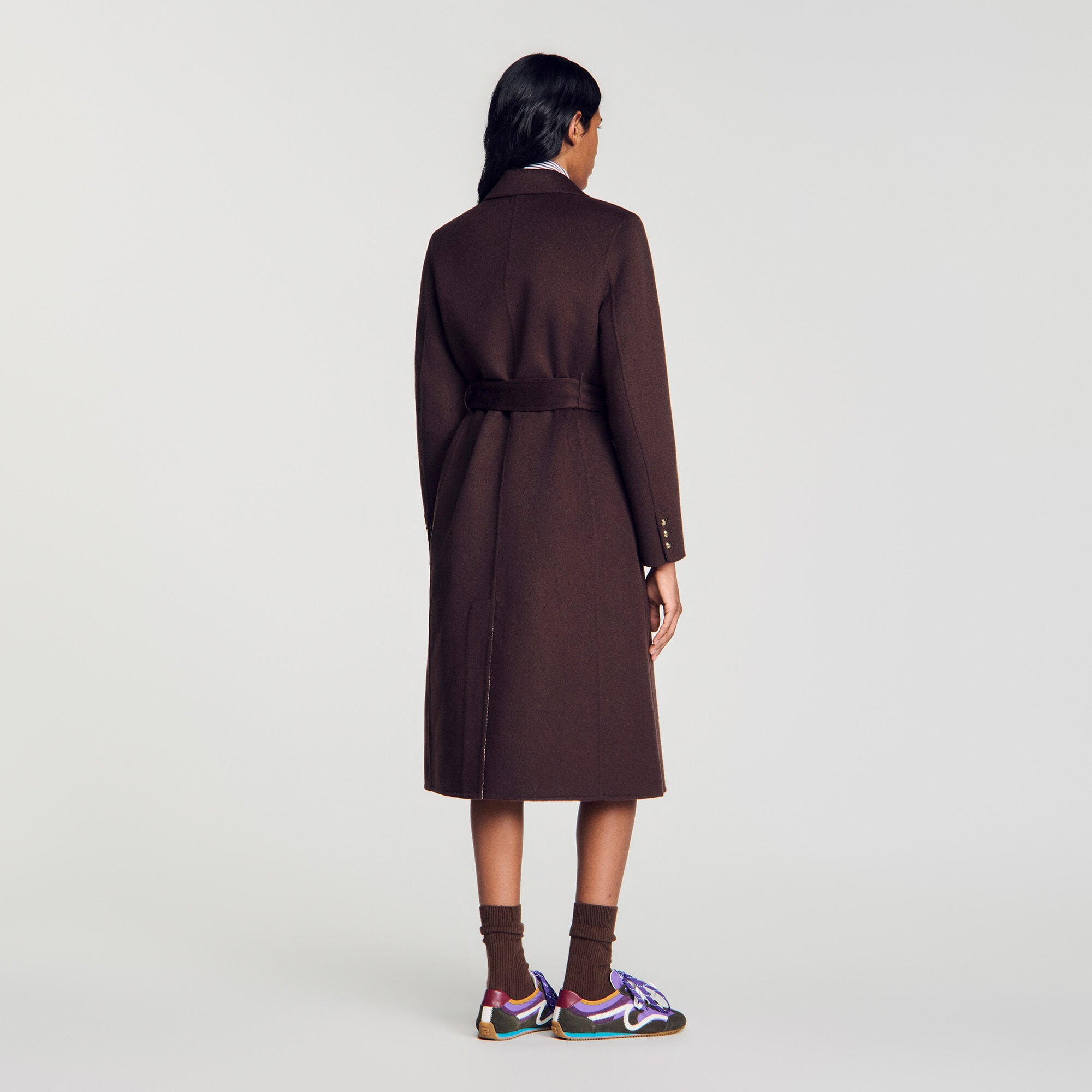 Karierter Doubleface-Mantel - Damen | Sandro