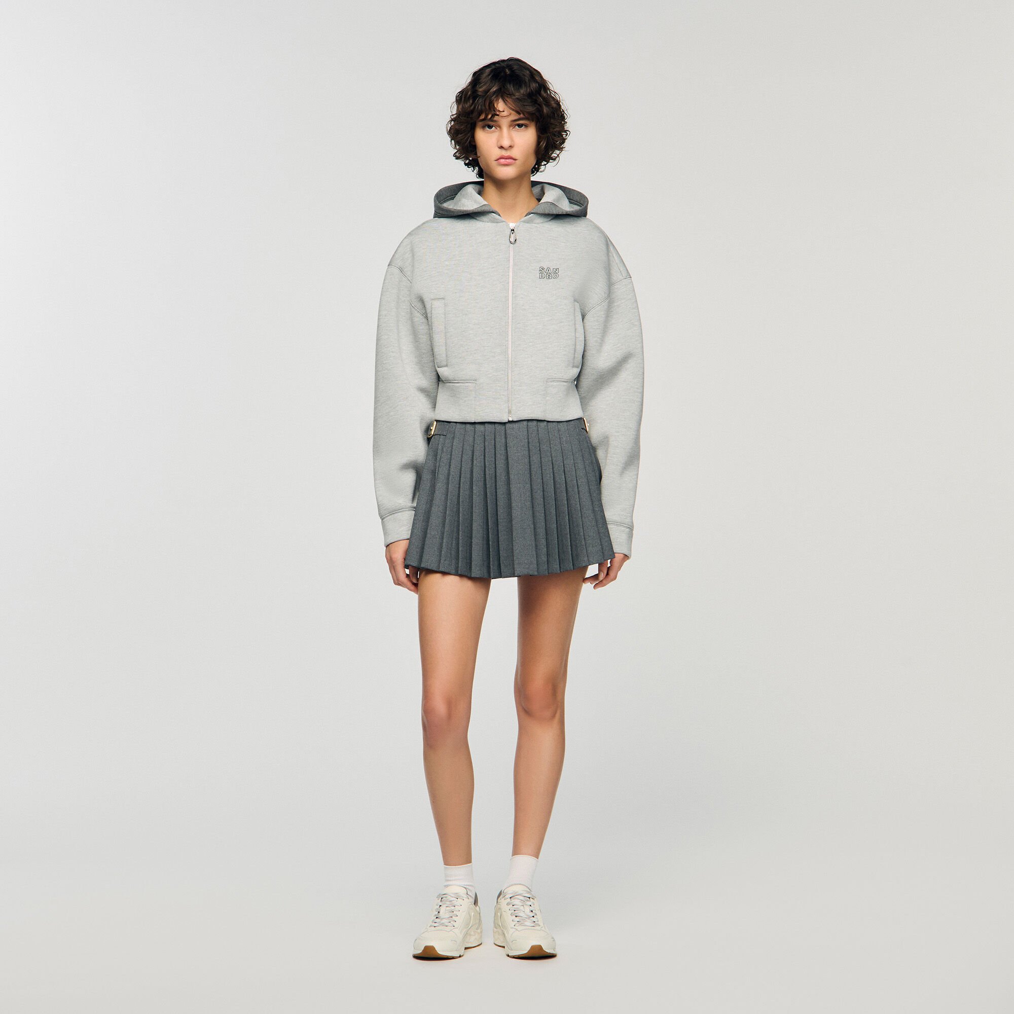 Sweatshirt-Blouson mit Kapuze