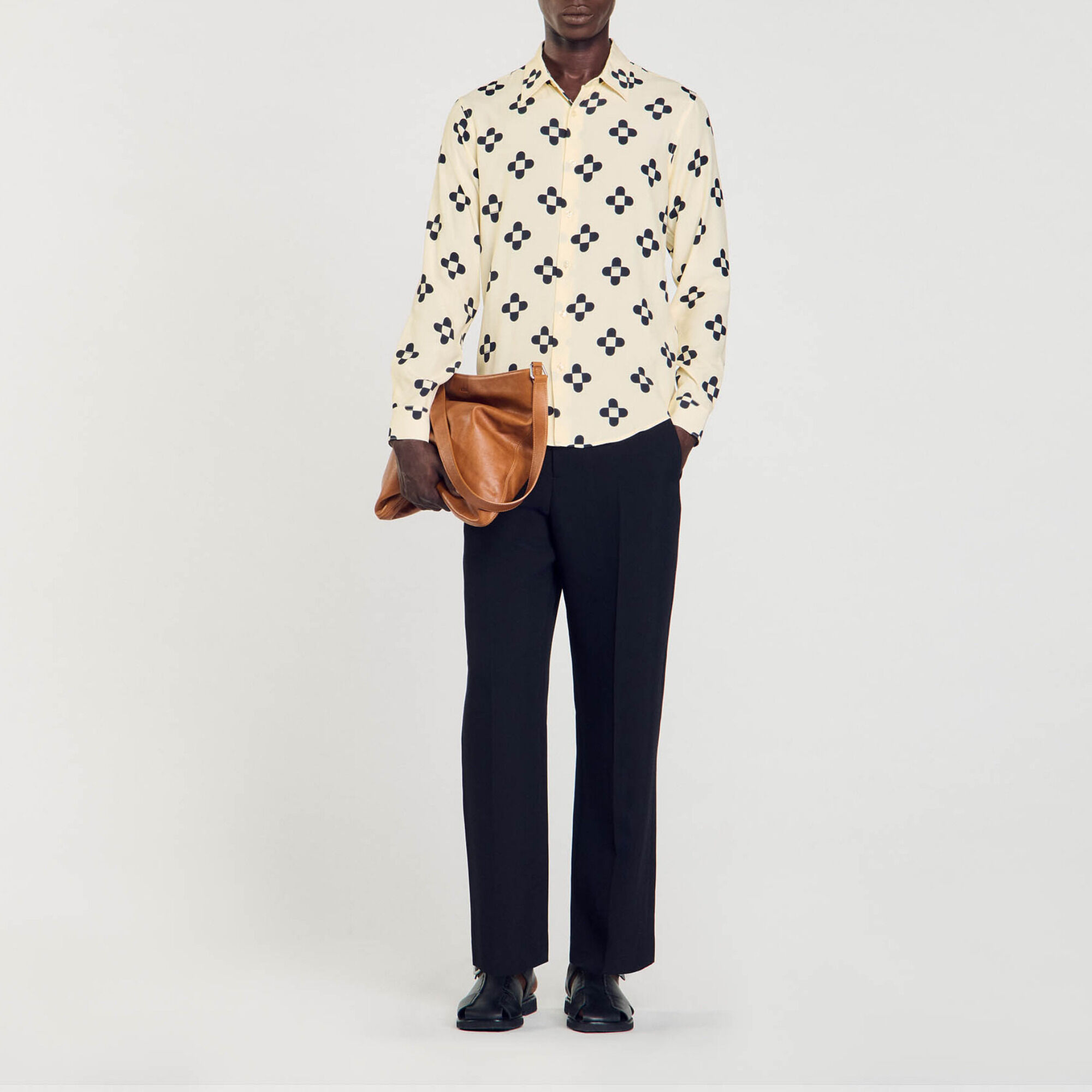 Cross Flower-Hemd Natural | Sandro Paris