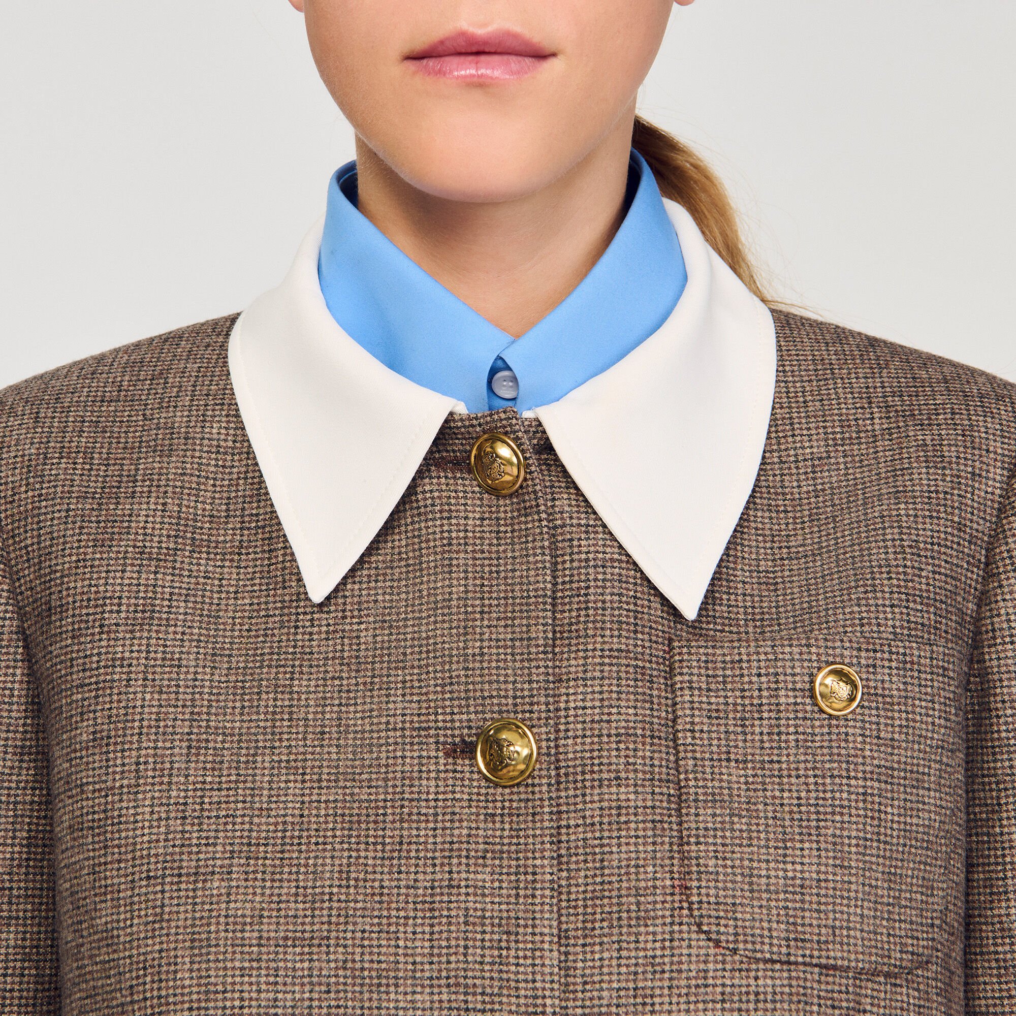Blazer mit Hahnentrittmuster