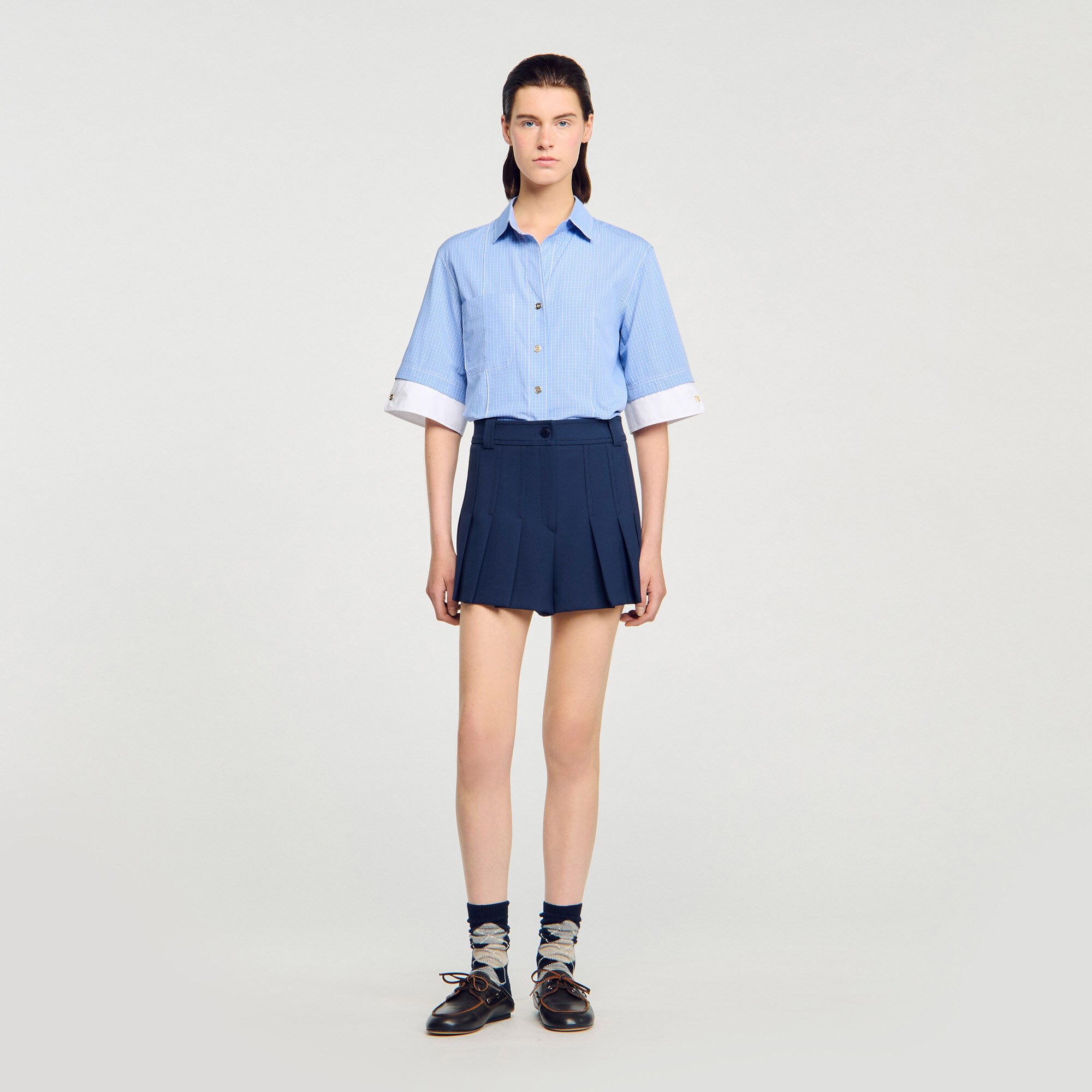 Shorts mit Falten