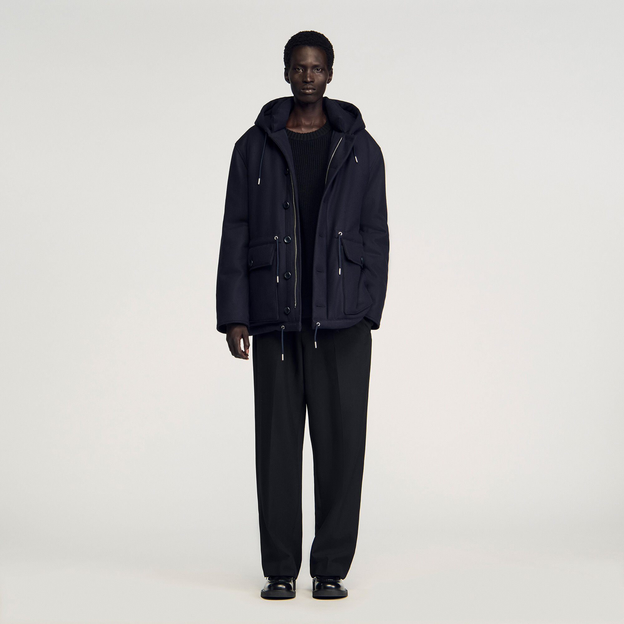Parka aus Wolle mit Kapuze Parka aus Wolle mit Kapuze
