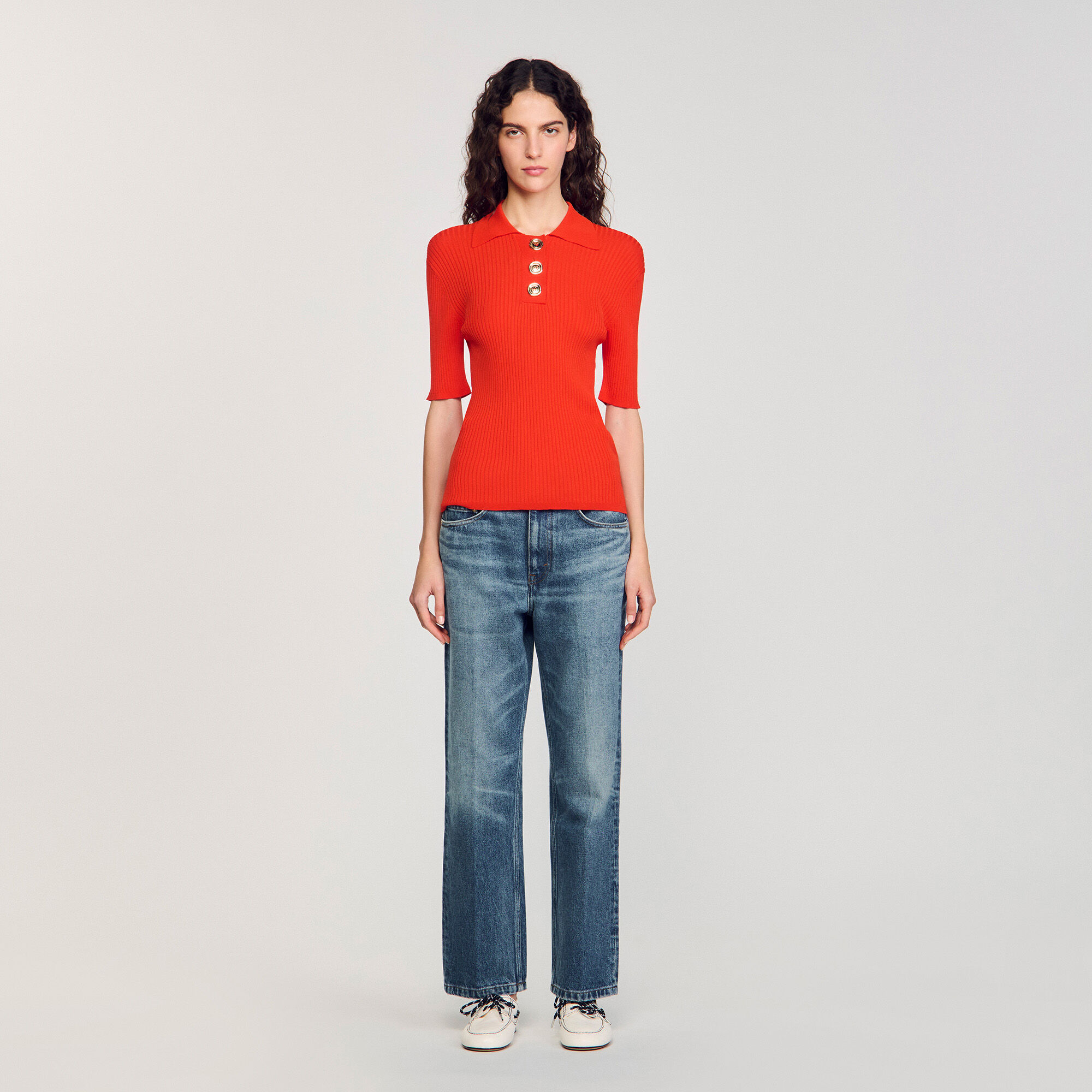 Pullover mit Polokragen