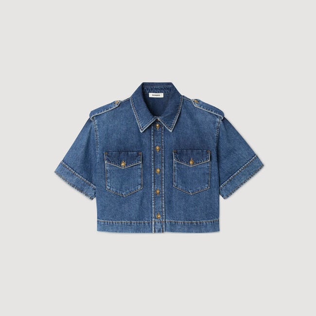 Kurzes Hemd aus Denim