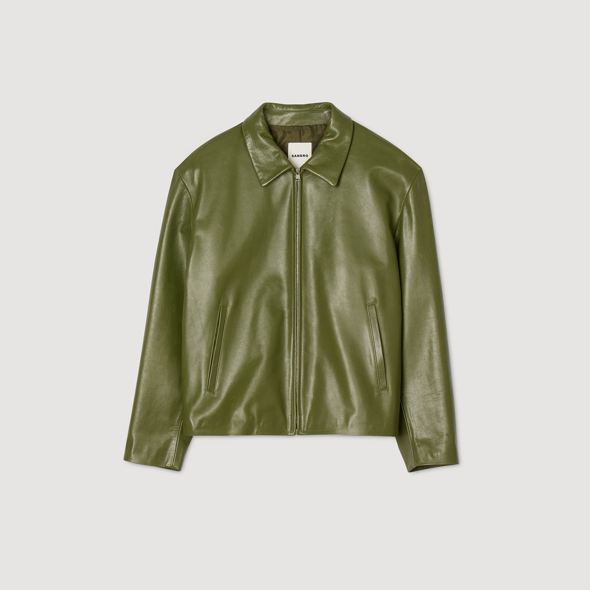 Lederjacke mit Reißverschluss