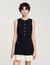 Kurzes Kleid aus zweifarbigem Tweed