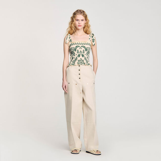 Gesmoktes Top mit Blumenprint