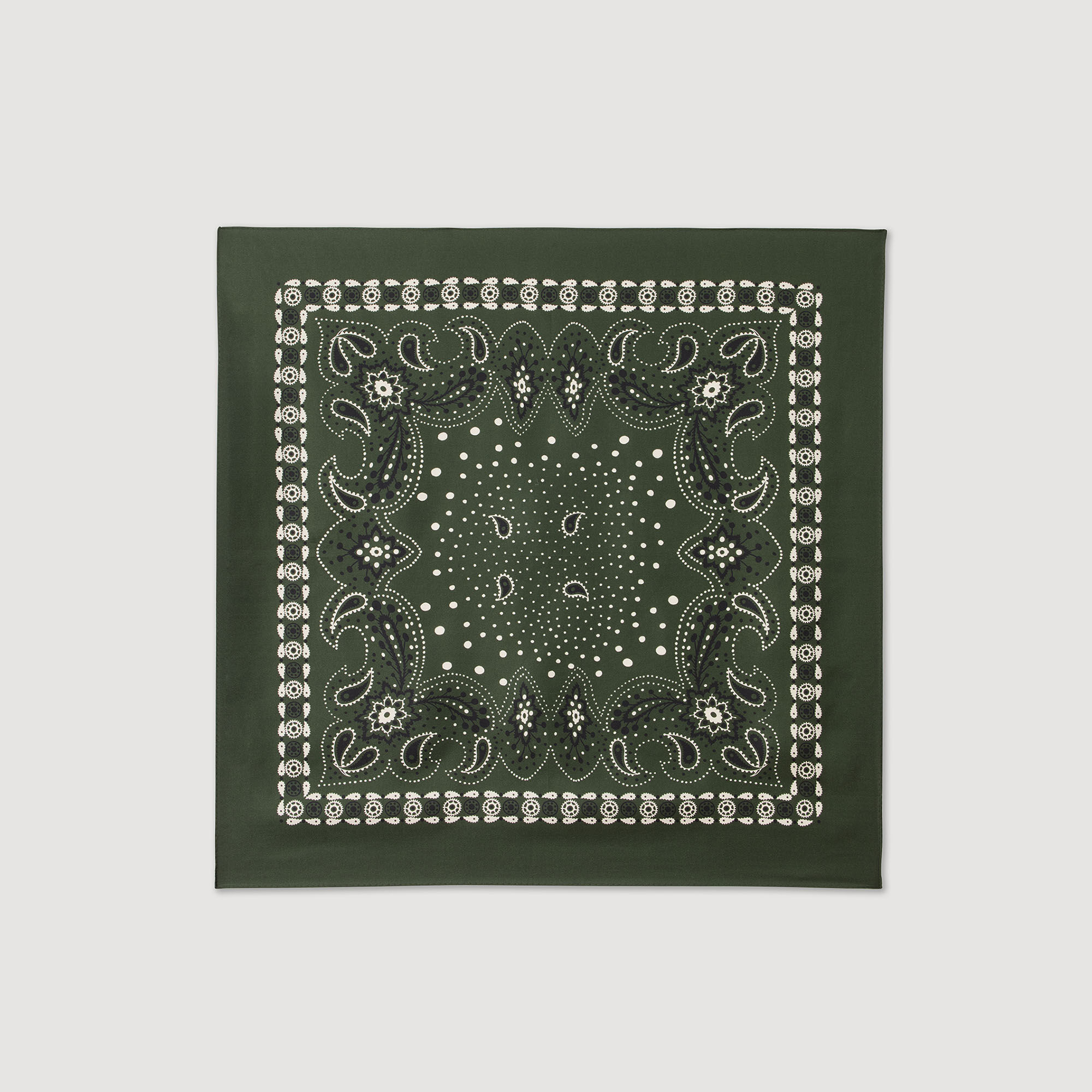 Seidenhalstuch mit Bandana-Print