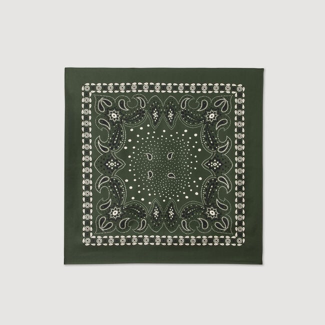 Seidenhalstuch mit Bandana-Print