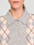 Pullover mit Rauten und Polokragen