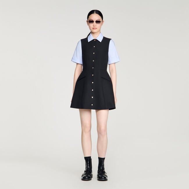 Kurzes Kleid im 2-in-1-Look