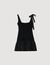 Kurzes Kleid aus Materialmix