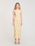 Langes Strickkleid mit Volants