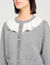 Cardigan mit Kontrastkragen