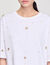 Kurzes T-Shirt mit Strassbesatz