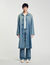 Langer Mantel aus Jeansstoff