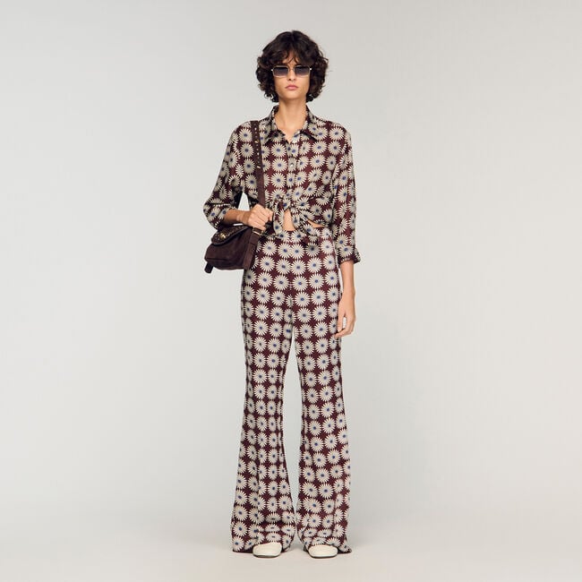 Seidenhemd mit Blumenprint