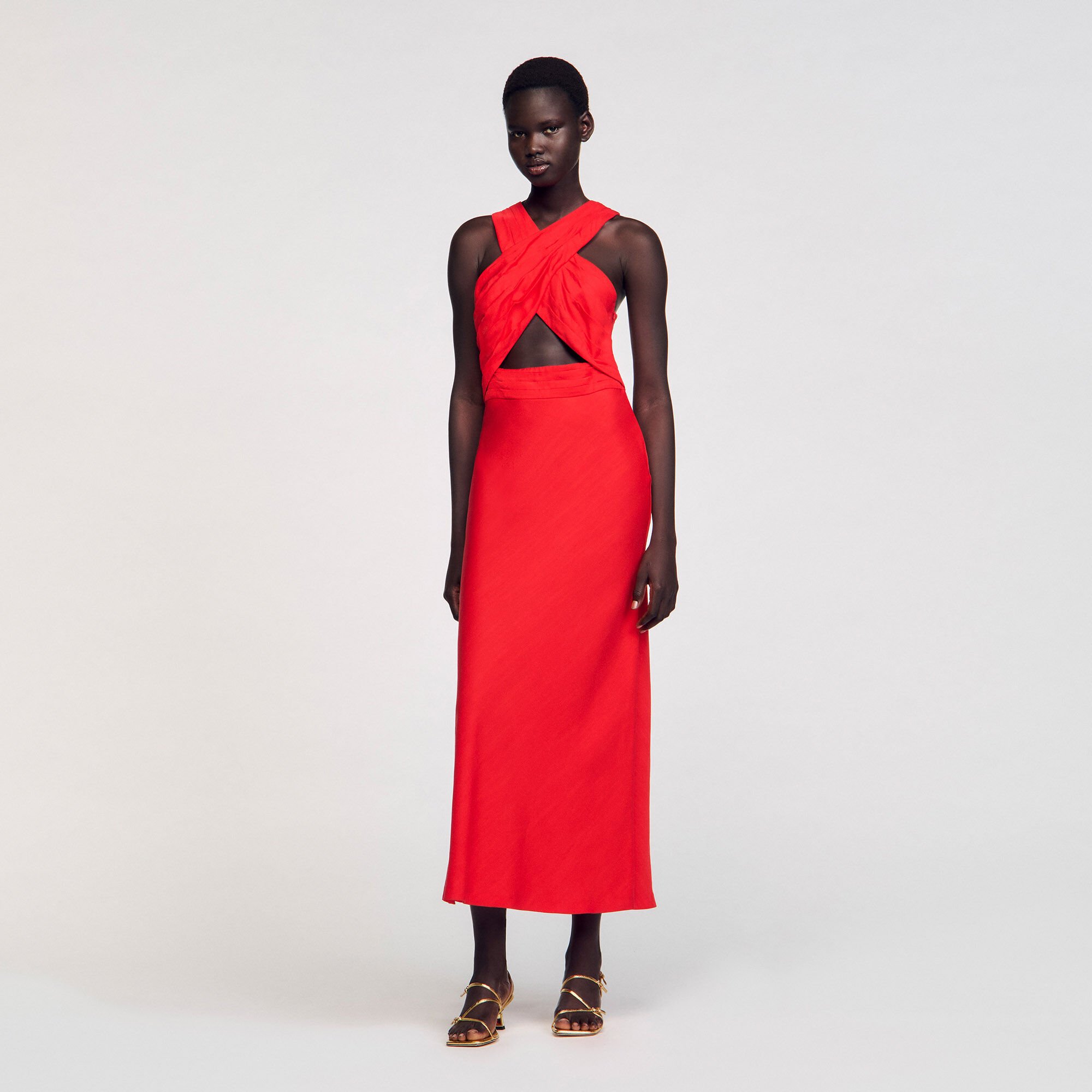 Langes Wickelkleid