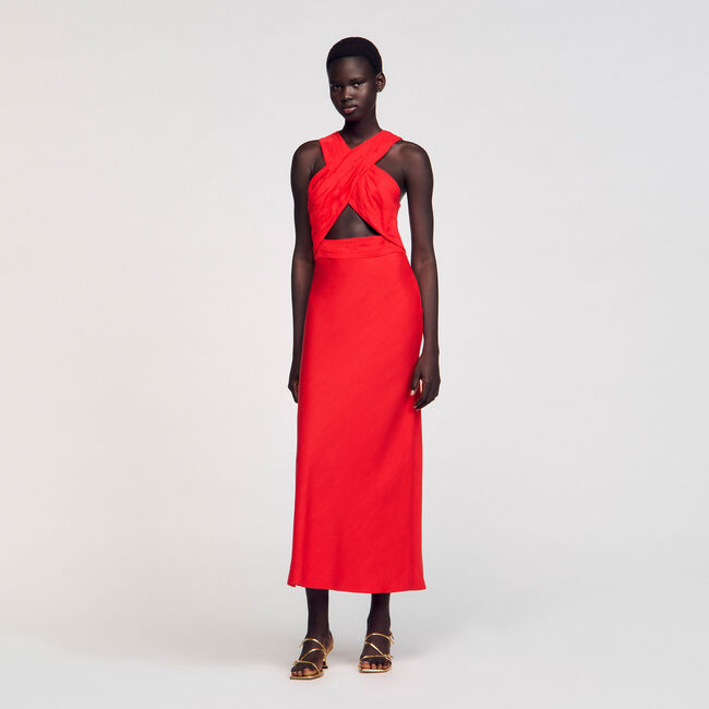 Langes Wickelkleid