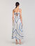 Langes Kleid mit Spiralenprint