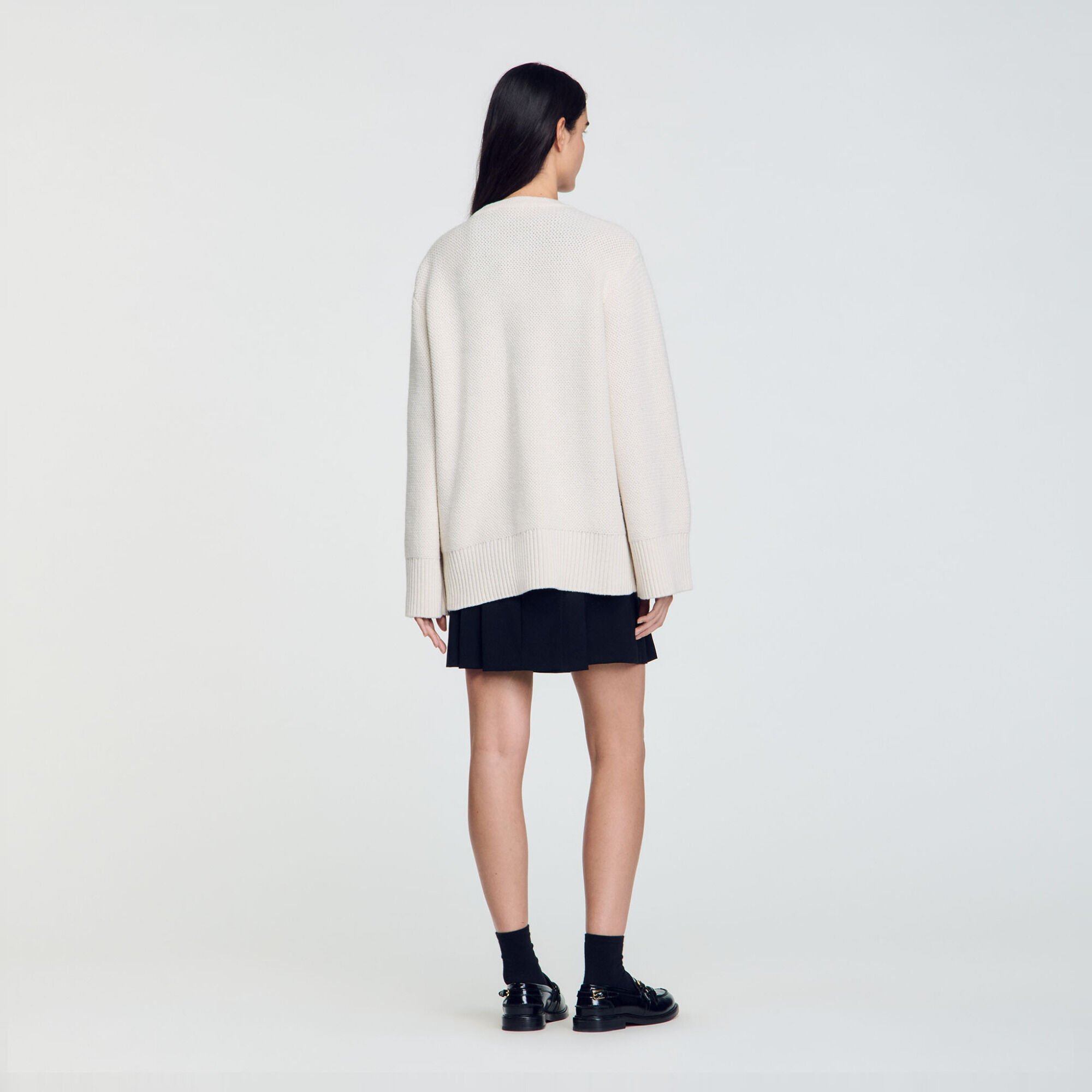 Langer Cardigan aus Wolle