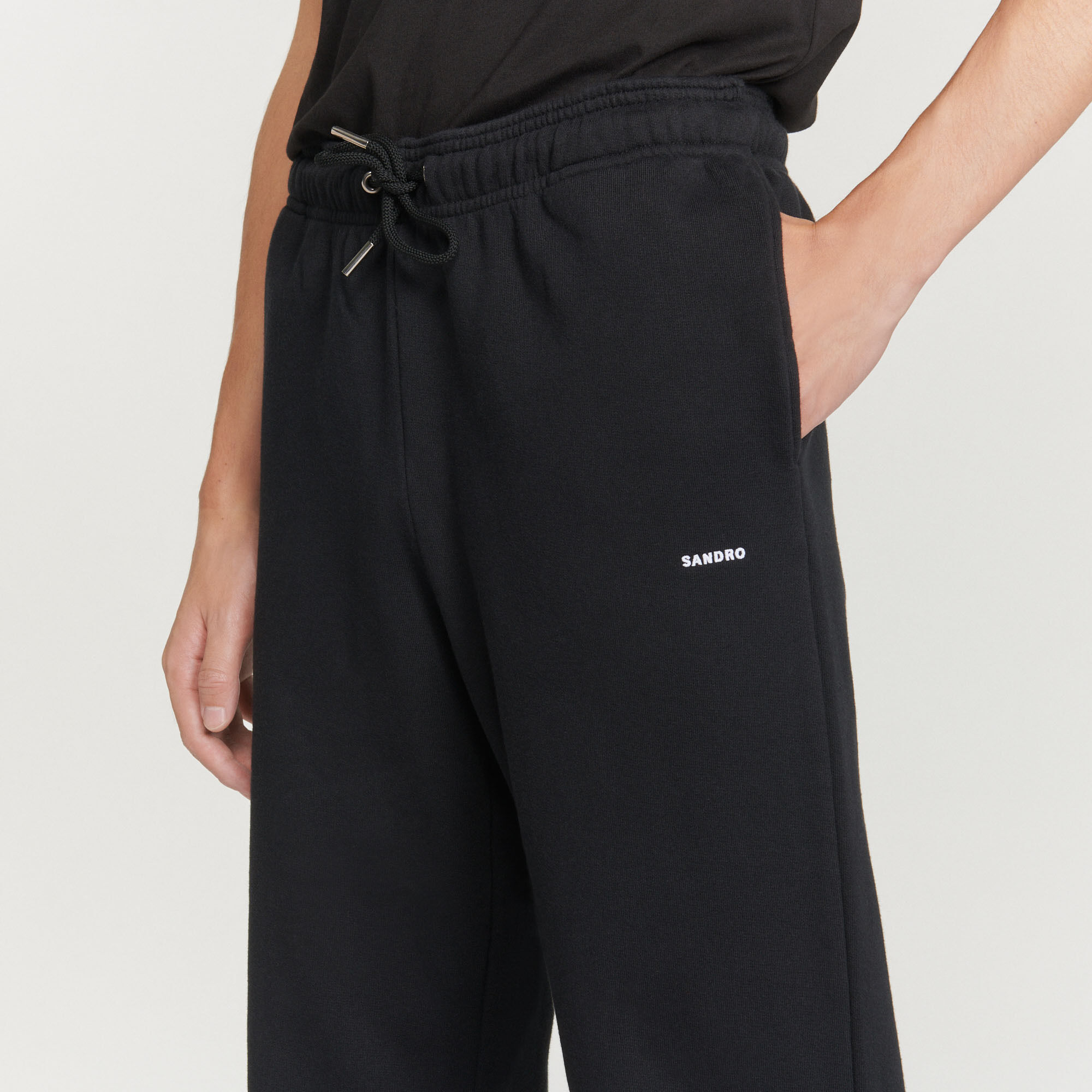 Jogginghose aus Molton mit Stickerei