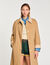 Trenchcoat mit Strasskragen