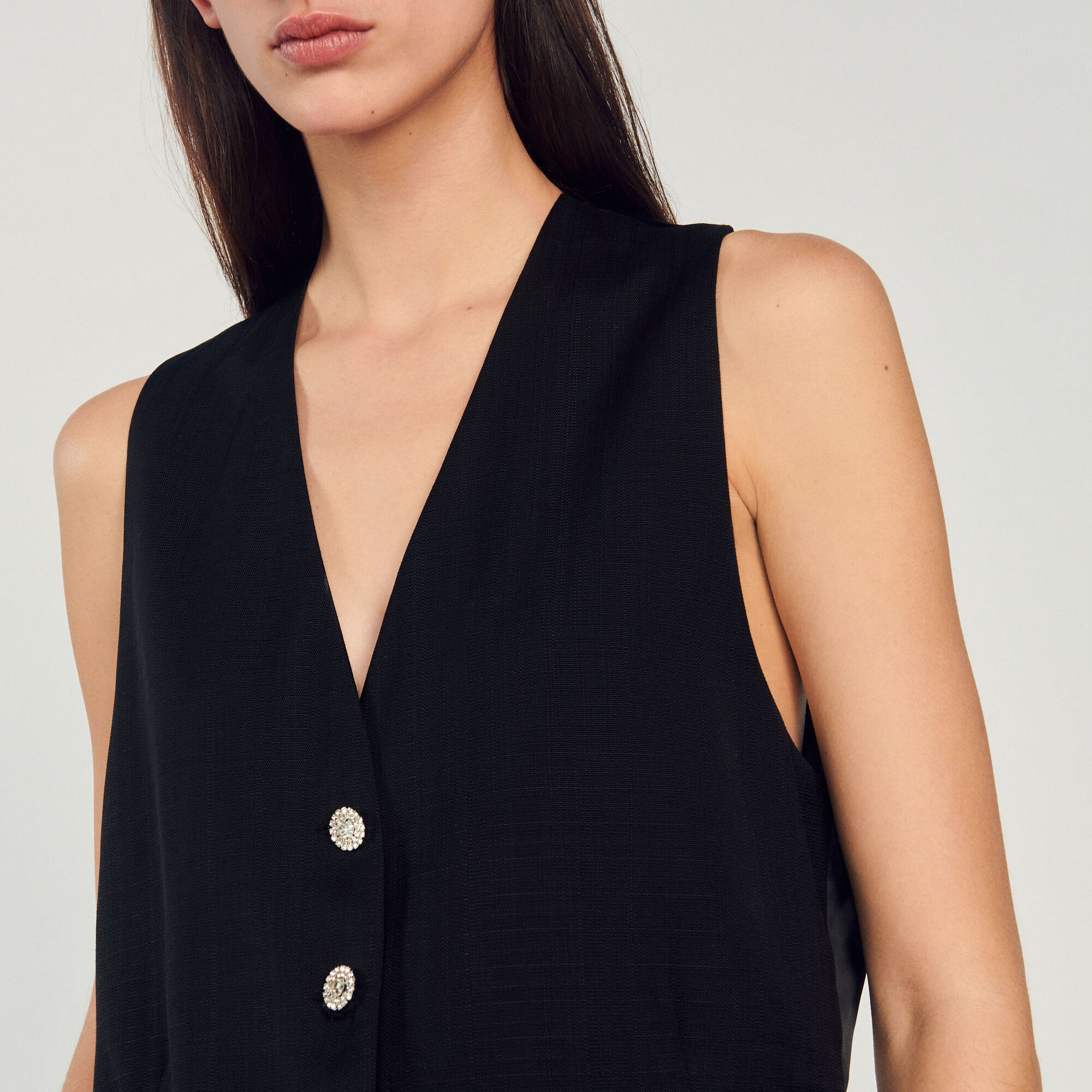 Herrenweste mit Strassverzierung