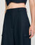 Gestreifte Bermudashorts mit Strass
